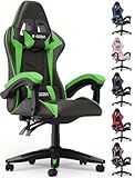 Racingreat Gaming-Stuhl Ergonomischer, PC Stuhl Gaming Höhen Neigungswinkel Einstellbar, PU-Leder...