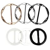 6 Stück Schal Ring Clip Ring T Shirt Krawattenklammern Für Damen Modische Metall Hemd...