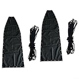 Yuanpgky Schwarzes Ersatz-Sitztuch für Textilene Hängeschaukelstuhl – 64 x 197 x 23 cm –...