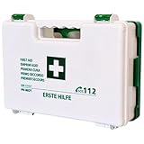notlok Safety Work - Erste Hilfe Set nach DIN 13157 - Erste Hilfe Kasten gefüllt mit Wandhalterung...