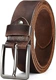 DOOPAI Gürtel Herren,Vollledergürtel Casual Arbeits,Cowboy Anzug Ledergürtel,Einstellbare Gürtel