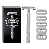 WILKINSON SWORD – Rasierhobel für Männer | Premium - Rasierhobel aus Edelstahl | Rasierer + 5...