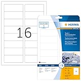 HERMA 4515 Namensetiketten DIN A4 ablösbar (88,9 x 33,8 mm, 20 Blatt, Acetatseide) selbstklebend,...
