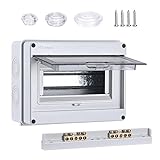MumdoYAL Aufputz Verteilerkasten IP65 Wasserdicht Verteilerkasten Verteiler (8 Modulen)