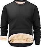 Peakwell Winter Pullover Herren Warm Sherpa Fleece Sweatshirts Thermo Arbeitspullover Langarm...