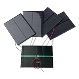 CashMuch Polykristalline Solarzellen mit Draht, 5,5 V, 200 mA mit Draht, 180 mm...