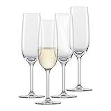 SCHOTT ZWIESEL Sektglas For You (4er-Set), elegante Champagner Gläser mit Moussierpunkt,...