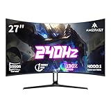 Amzfast Curved Gaming Monitor 27 Zoll - 240Hz, 1ms, Adaptive Sync, HDR, sRGB 130%,...