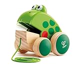 Hape Nachziehfrosch Fridolin von Hape | Holzfrosch Fliegen fressendes Nachzieh-Spielzeug für...