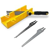 Konvixon Gehrungslade und Handsäge, 6,8×30 cm ABS-Schneidlade für Kleinschnitte,3...