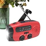 Tragbares Radio | 20000mAh Akku Radio Mit Solarzelle - Multiband Handkurbel USB Wiederaufladbare...