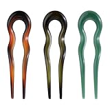 3 Stück U-förmige Haarnadeln French Twist Hair Pin Französische Haarnadel Gabel Hochsteckfrisur...