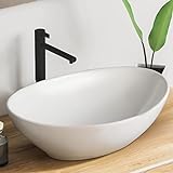 VMbathrooms Premium Waschbecken Oval mit Lotus-Effekt | Aufsatzwaschbecken für das Badezimmer und...