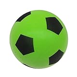 alldoro 63104 Schaumstoffball, 20 cm, 153 g, Grün, im Fußball-Design für Kinder ab 18 Monaten,...