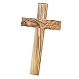 MaMeMi Holzkreuz Olivenholz - Wandkreuz aus Holz aus Bethlehem [15 x 9 cm] ECHTE HANDARBEIT aus dem...