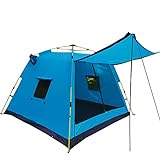Outdoor Zelt 3-4 Personen Sommer Camping Zuhause Feld Camping Meer Sonnenschutz und Regenfest...