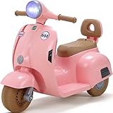 MAMIZO 6V Elektro Motorrad Kinder, Dreirad Kindermotorrad mit Scheinwerfer, USB, Pedal,...