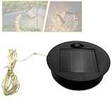 Solar Laterne Licht Ersatz Top mit 30 LED Lichterkette 7cm Panel Laterne Deckel Lichter Ersatzteil...