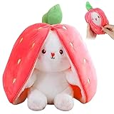 TOGETDREAM Osterhase Plüschtier, 25CM Karotte Erdbeer Kuscheltier Kawaii Hase Stofftier Hasen...