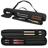 Rexmica 2x2 Billard Queue Tasche für bis zu 2 Unterteile und 2 Schäfte, Billiardstock Tasche mit...