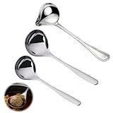 Soßenlöffel, Soßenkelle, 3-teiliges Set Mit Edelstahl-Schöpflöffel Und Saucenlöffel, Ideal...