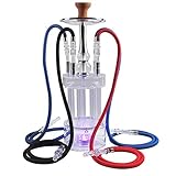 Premium Shisha Art Nouveau Glass Shisha 58 cm Modell mit LED-Leuchten und Hookah-Fernbedienung mit...