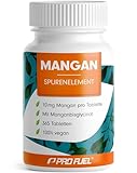 Mangan Tabletten 365x mit 10 mg Mangan aus hochwertigem Manganbisglycinat – essentielles...