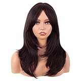 MapofBeauty 20 Zoll/50 cm Länge Layered Mit Pony Gerade Synthetische Faser Shoulder Lange...