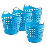 Kreher® flexibler Aufbewahrungskorb aus Kunststoff für Wäsche, Spielzeug und vieles mehr! In...