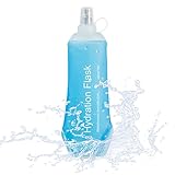 J.CARP 500 ml weiche Trinkflasche zum Laufen, TPU, faltbar, für Trinkrucksack, Radfahren, Wandern,...