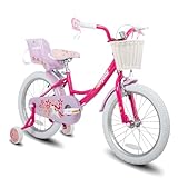 JOYSTAR Einhorn 18 Zoll Kinderfahrrad für 5-8 jährige Mädchen, 18 Zoll Kinderfahrrad mit...