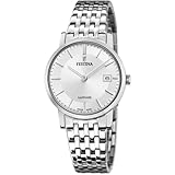 Festina Swiss Made Damen Armbanduhr Edelstahl 316L Silber - Quarzwerk - Saphirglas Resistent -...