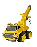 BIG - Power-Worker Maxi-Kran (gelb) - großer Spielzeug-Kran mit Seilwinde und ausfahrbarem...