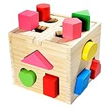 all Kids United® Steckwürfel aus Holz-Würfel Lernspielzeug-Puzzle Steckbox Spielbox für Baby &...