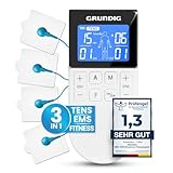 GRUNDIG Tens Gerät Schmerztherapie Reizstromgerät - Zertifiziertes Reizstrom Medizinprodukt mit 50...