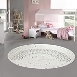 Teppich-Traum Teppich Kinderzimmer Runder Regenbogen-Teppich pflegeleicht weich schadstofffrei...