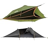 Night Cat Hängematte Zelt mit Moskitonetz: wasserdichte Regenfliege Für 2 Person Wandern Camping...