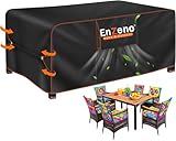 Enzeno Gartenmöbel Abdeckung Wasserdicht, Winterfest Abdeckplane Gartenmöbel Rechteckig,420D...