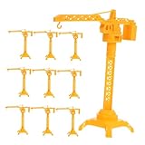 ORFOFE 10 Stück Teiliges Baustellen spielset mit Manuellem Turmkran Handbetriebener Kran für...
