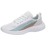 EMAlusher Leichte WeißE Sneakers, Sneaker Atmungsaktiv Damen Weiss, Komfortabel Freizeitschuhe...