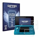 Savvies 6 Stück Schutzfolie für Nintendo 3DS Displayschutz-Folie Ultra-Transparent