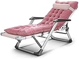 Klappbarer Liegestuhl – strapazierfähige, verstellbare Sonnenliege für Garten, Camping, Strand,...