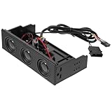 TOYZFRIENDY Stereo PC Lautsprecher Frontpanel für Computergehäuse Schwarzer Surround Sound...