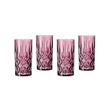 Nachtmann Longdrinkgläser Set 395 ml, 4 Stück, Berry, Noblesse, 105442B, Cocktailgläser aus...
