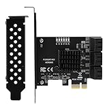 Expan Karte PCI E auf 6 Port 3.0, ASM1166 Master GEN3, 6G Festplatte A, Plug and Play für...