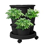 Vertical Planter | Vertikaler Garten Turm Stapelbarer Pflanzkübel - Gestapeltes Pflanzsystem Set...