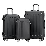 BEIBYE- Hartschalenkoffer Koffer Trolley Rollkoffer Reisekoffer Zahlenschloß 4 Zwilings-Rollen...