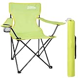just be... Campingstuhl. Klappstuhl fürs Camping, Angelstuhl mit Armlehne und Getränkehalter in...