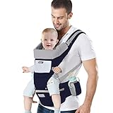 IULONEE Neugeborene Babytrage Baby Carrier Ergonomisch Babytrage mit Hüftsitz Multifunktional...