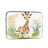 Trukd Schutz: Laptop-Hülle, Hülle, Tasche und Tasche, Aquarell-Mappe für Babys Giraffe 10 Zoll,...